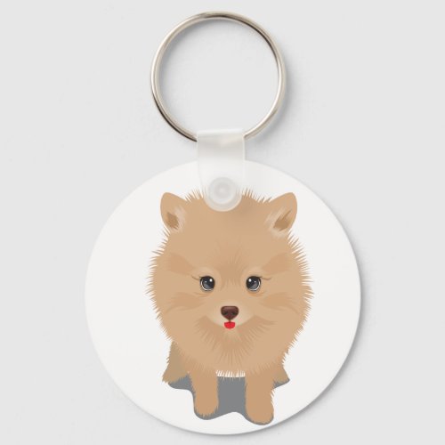 Fluffy Pomeranian Keychain