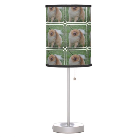Fluffy Pomeranian Table Lamp (Left)