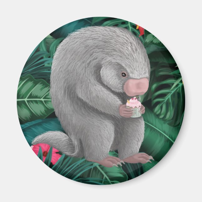 Fluffy Porcupine Magnet (Front)