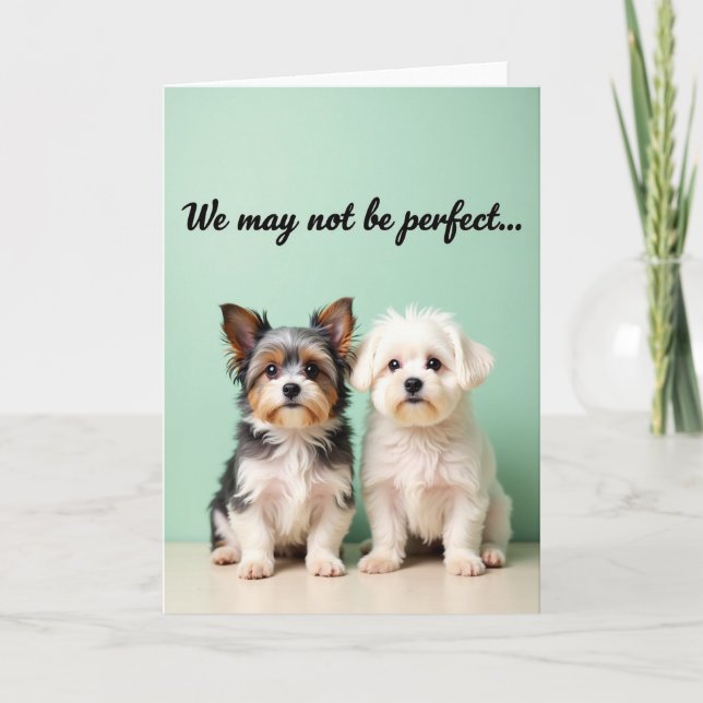 Fluffy Puppy Mothers Day Love Card (Front)