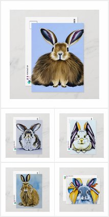 Fluffy rabbit, Postcrossing Postcards