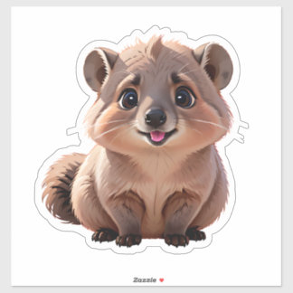 Fluffy Racoon Sticker