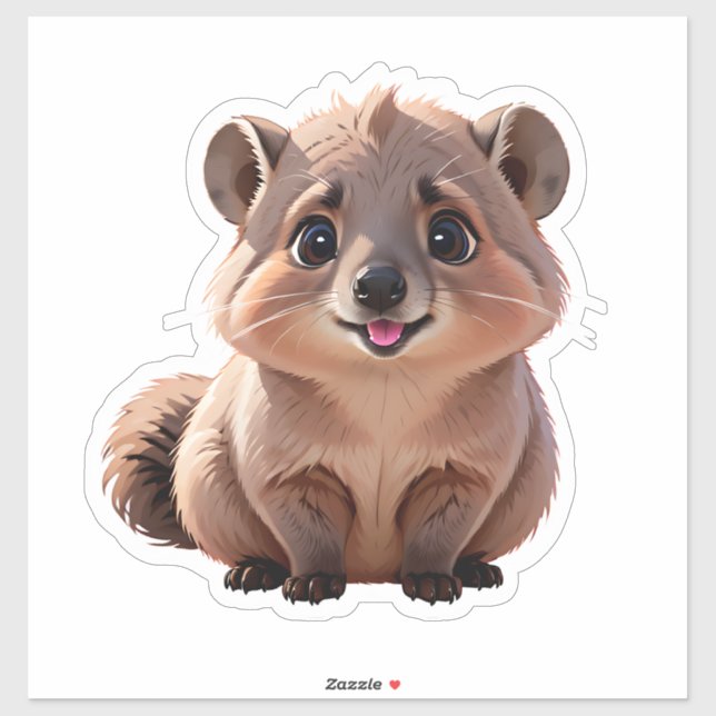 Fluffy Racoon Sticker (Sheet)