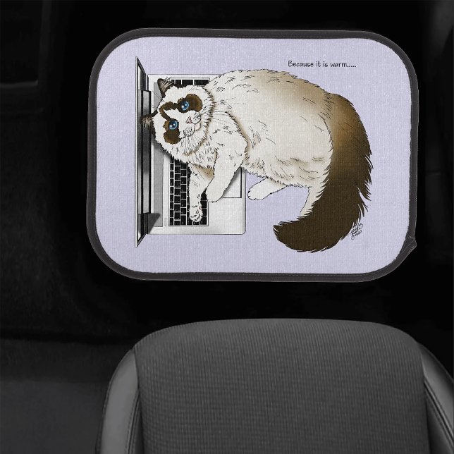 Fluffy Ragdoll Cat Lavender Laptop Funny Car Floor Mat (Creator Uploaded)