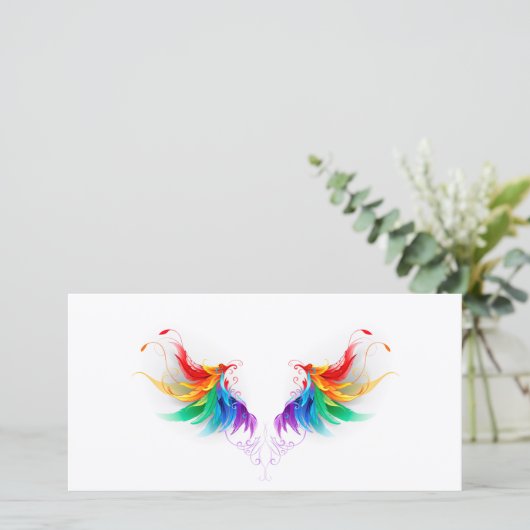 Fluffy Rainbow Wings (Standing Front)