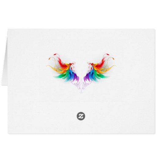 Fluffy Rainbow Wings (Back Horizontal)