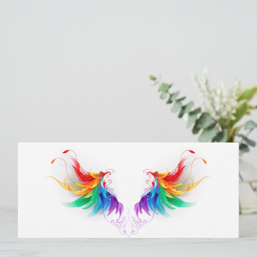 Fluffy Rainbow Wings (Standing Front)