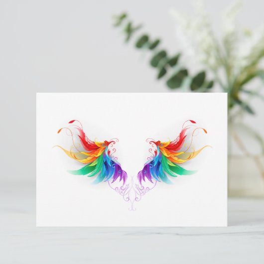 Fluffy Rainbow Wings (Standing Front)