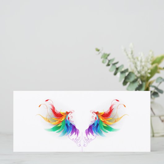 Fluffy Rainbow Wings (Standing Front)
