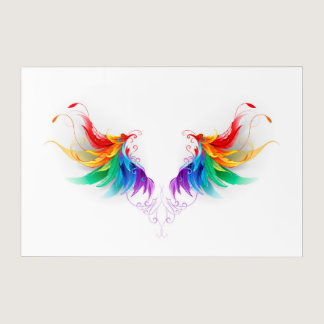 Fluffy Rainbow Wings Acrylic Print