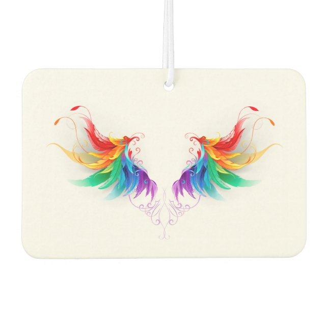 Fluffy Rainbow Wings Air Freshener (Front)