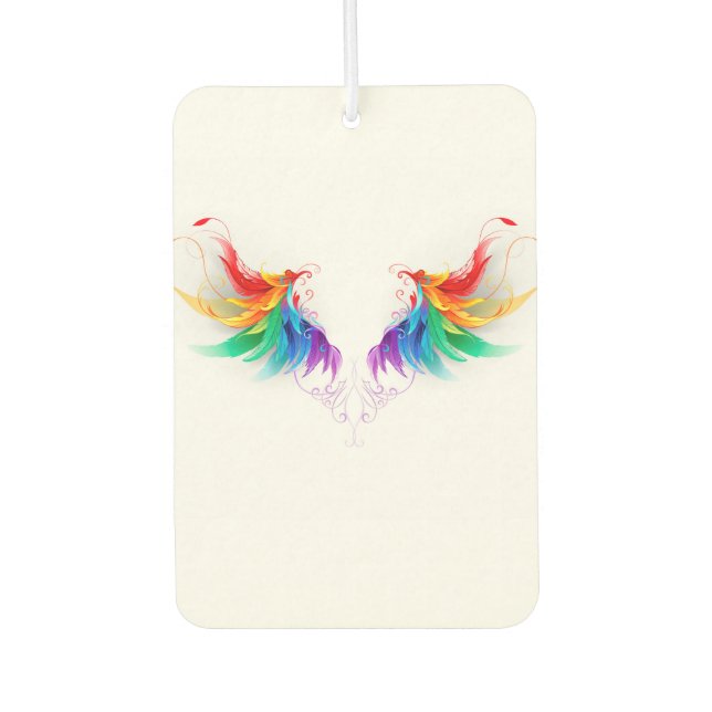 Fluffy Rainbow Wings Air Freshener (Front)