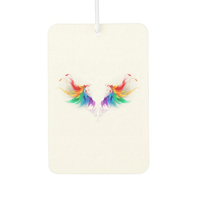 Fluffy Rainbow Wings Air Freshener (Front)
