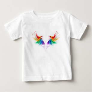 Fluffy Rainbow Wings Baby T-Shirt