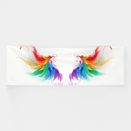 Fluffy Rainbow Wings Banner
