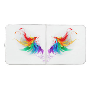 Fluffy Rainbow Wings Beer Pong Table