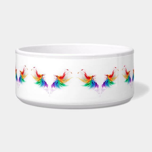 Fluffy Rainbow Wings Bowl (Front)