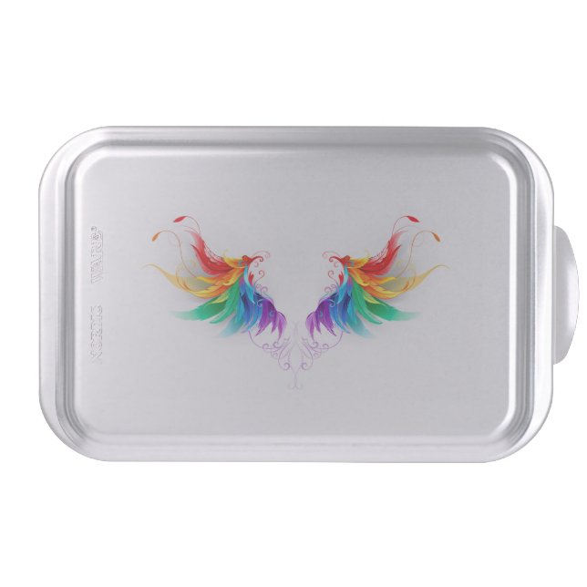 Fluffy Rainbow Wings Cake Pan (Front)