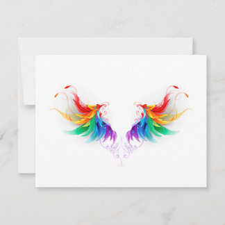 Fluffy Rainbow Wings Card