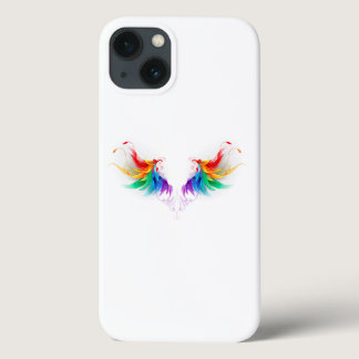 Fluffy Rainbow Wings iPhone 13 Case