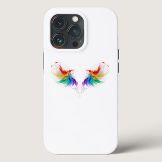 Fluffy Rainbow Wings iPhone 13 Pro Case