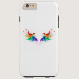Fluffy Rainbow Wings Tough iPhone 6 Plus Case