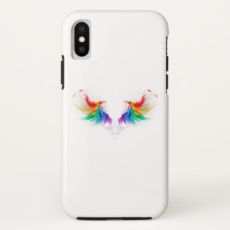 Fluffy Rainbow Wings iPhone X Case
