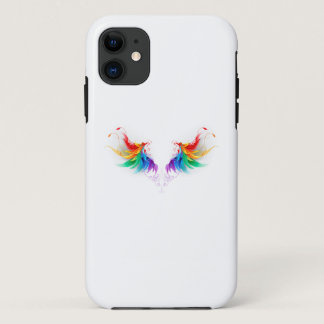 Fluffy Rainbow Wings iPhone 11 Case