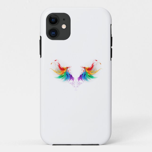 Fluffy Rainbow Wings Case-Mate iPhone Case (Back)