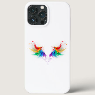 Fluffy Rainbow Wings iPhone 13 Pro Max Case
