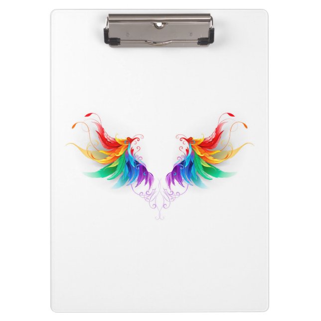 Fluffy Rainbow Wings Clipboard (Front)