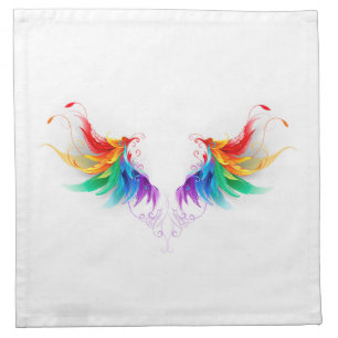 Fluffy Rainbow Wings Cloth Napkin