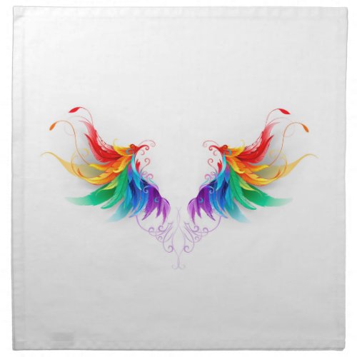 Fluffy Rainbow Wings Cloth Napkin