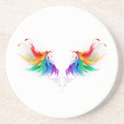 Fluffy Rainbow Wings Coaster