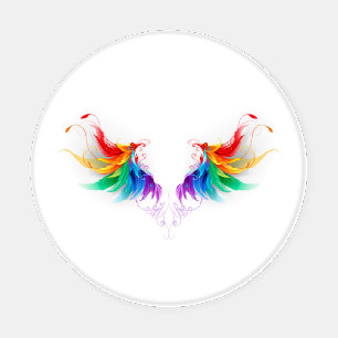 Fluffy Rainbow Wings Coaster Set