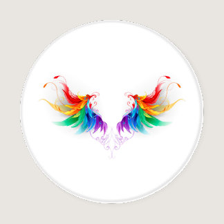 Fluffy Rainbow Wings Coaster Set
