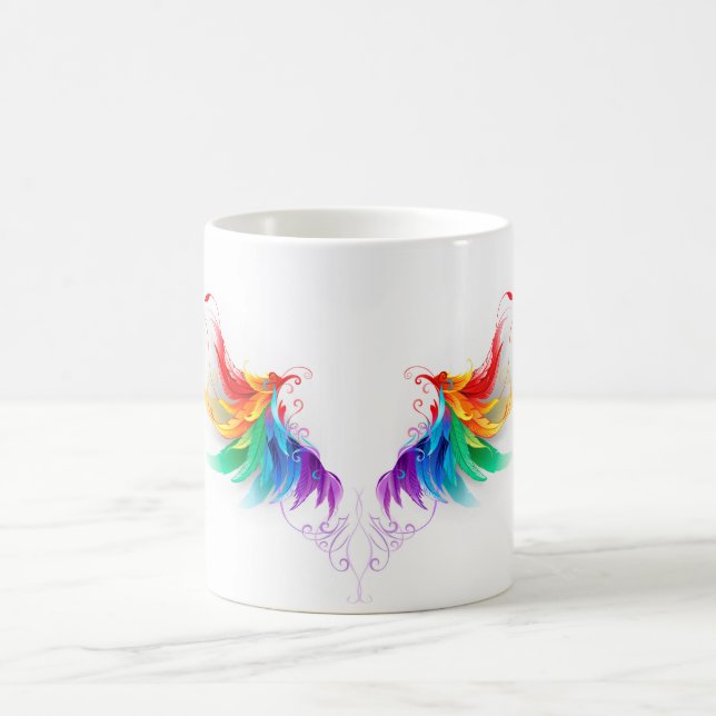 Fluffy Rainbow Wings Color Morph Mug (Center)