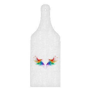Fluffy Rainbow Wings Cutting Board