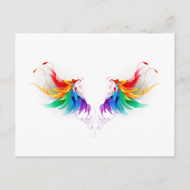 Fluffy Rainbow Wings Enclosure Card (Front)