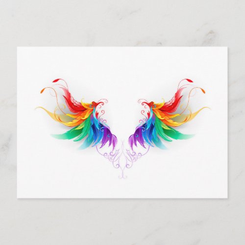 Fluffy Rainbow Wings Enclosure Card