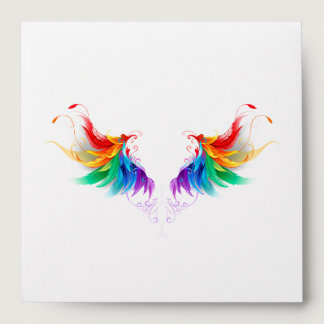 Fluffy Rainbow Wings Envelope