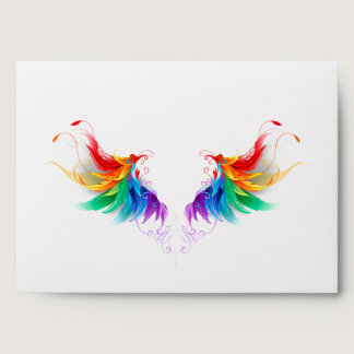 Fluffy Rainbow Wings Envelope