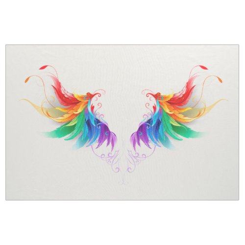 Fluffy Rainbow Wings Fabric