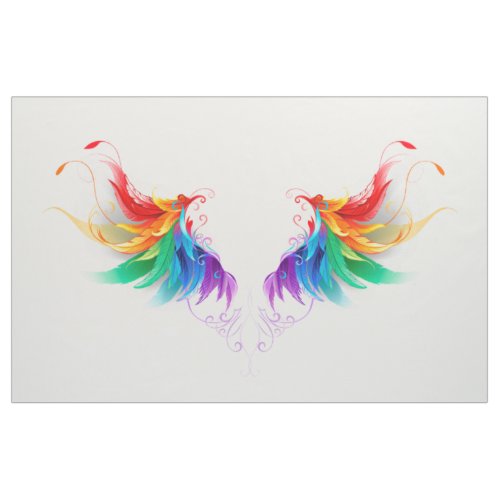 Fluffy Rainbow Wings Fabric