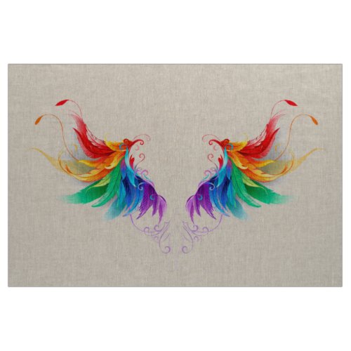 Fluffy Rainbow Wings Fabric