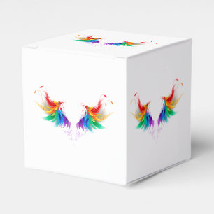 Fluffy Rainbow Wings Favor Boxes