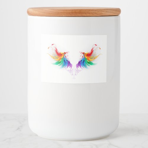 Fluffy Rainbow Wings Food Label