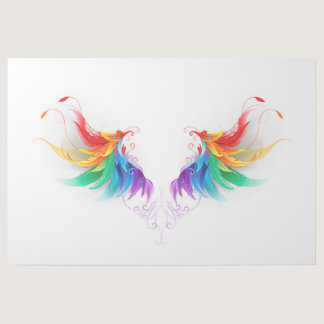 Fluffy Rainbow Wings Gallery Wrap