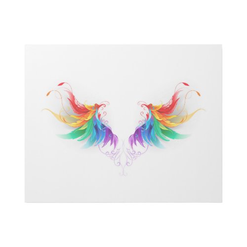 Fluffy Rainbow Wings Gallery Wrap
