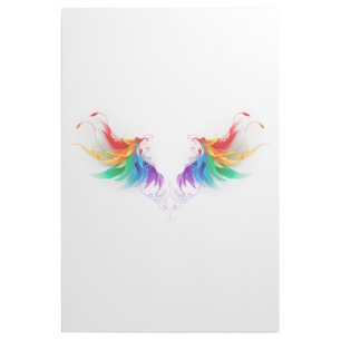 Fluffy Rainbow Wings Gallery Wrap